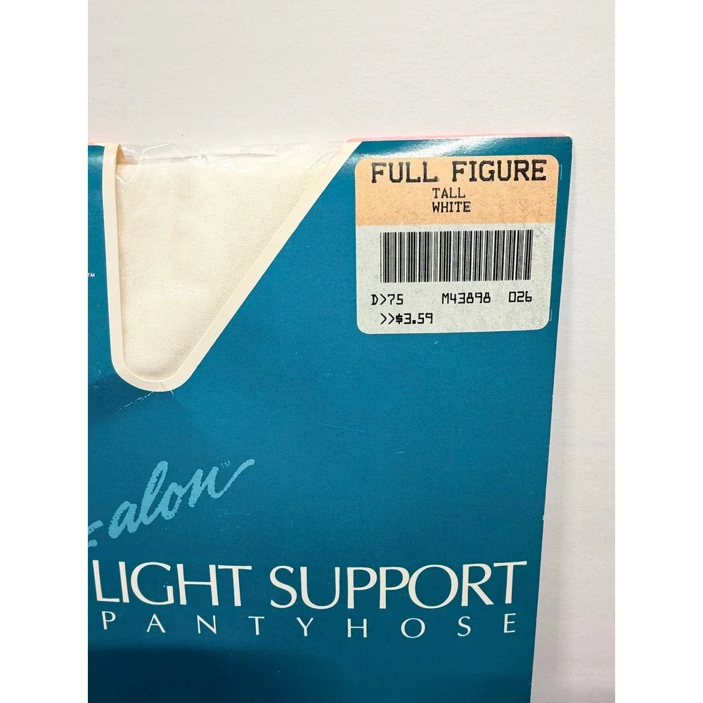 Hug-alon‎ Light Support Pantyhose Full Figure Tall White Sears The Only Toe